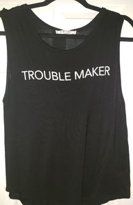 Black sleeveless shirt